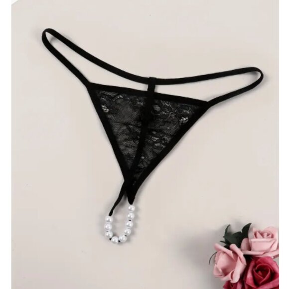 Other - New Pearl Floral Lace Thongs, Low Waist Intimates Panties